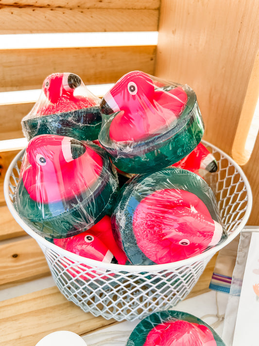 Pink Flamingo Floatie or Shark Water Squirting Toy Glycerin Soap