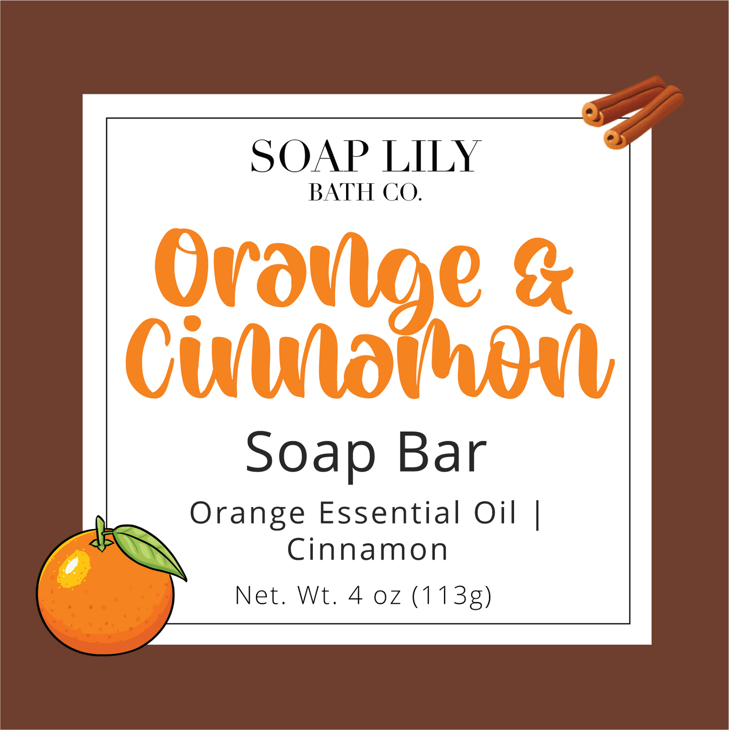 Orange & Cinnamon Soap Bar